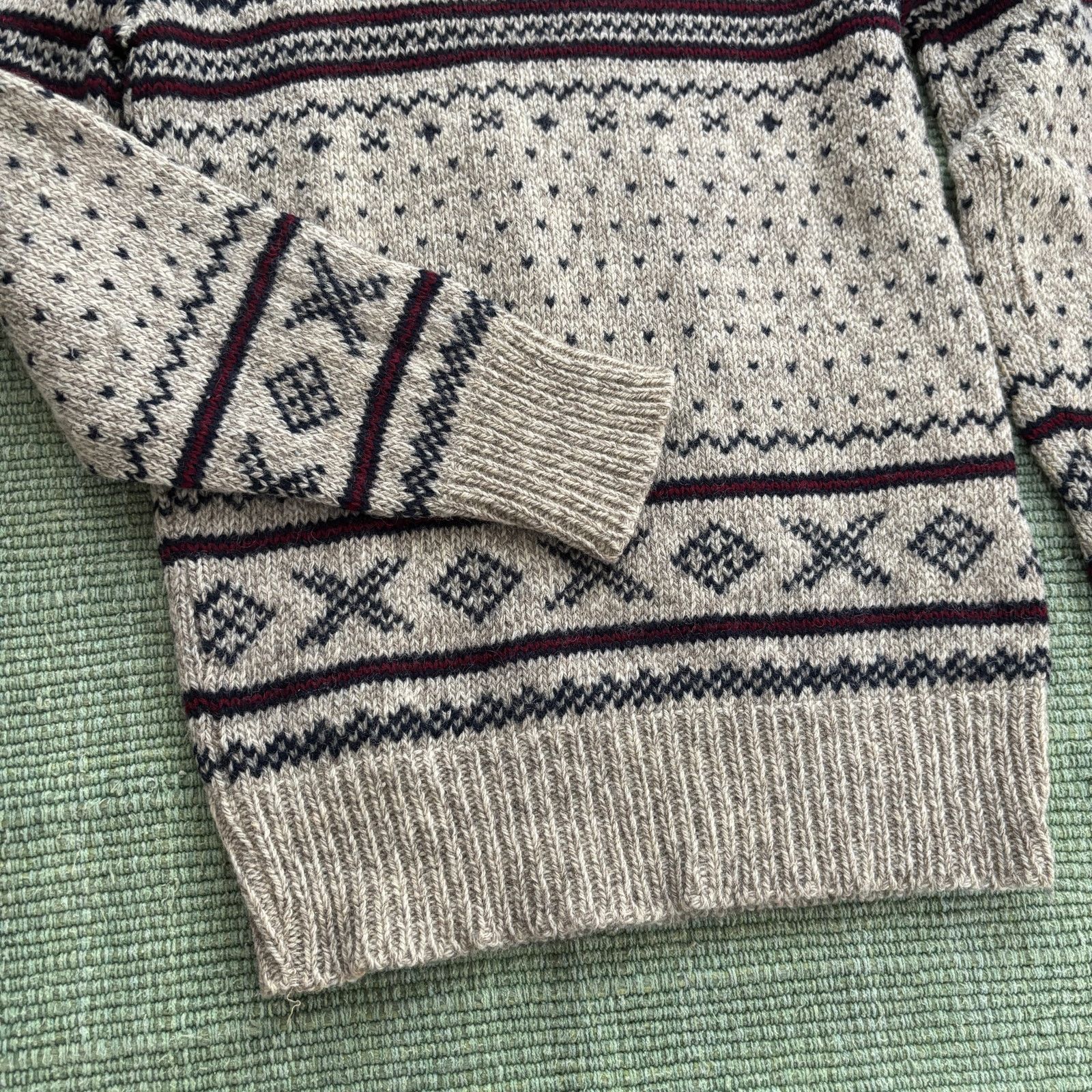 Sears × Vintage Vtg 70s Wool Knit Winter Pattern Sears Fieldmaster Sweater Size S / US 4 / IT 40 - 5 Thumbnail