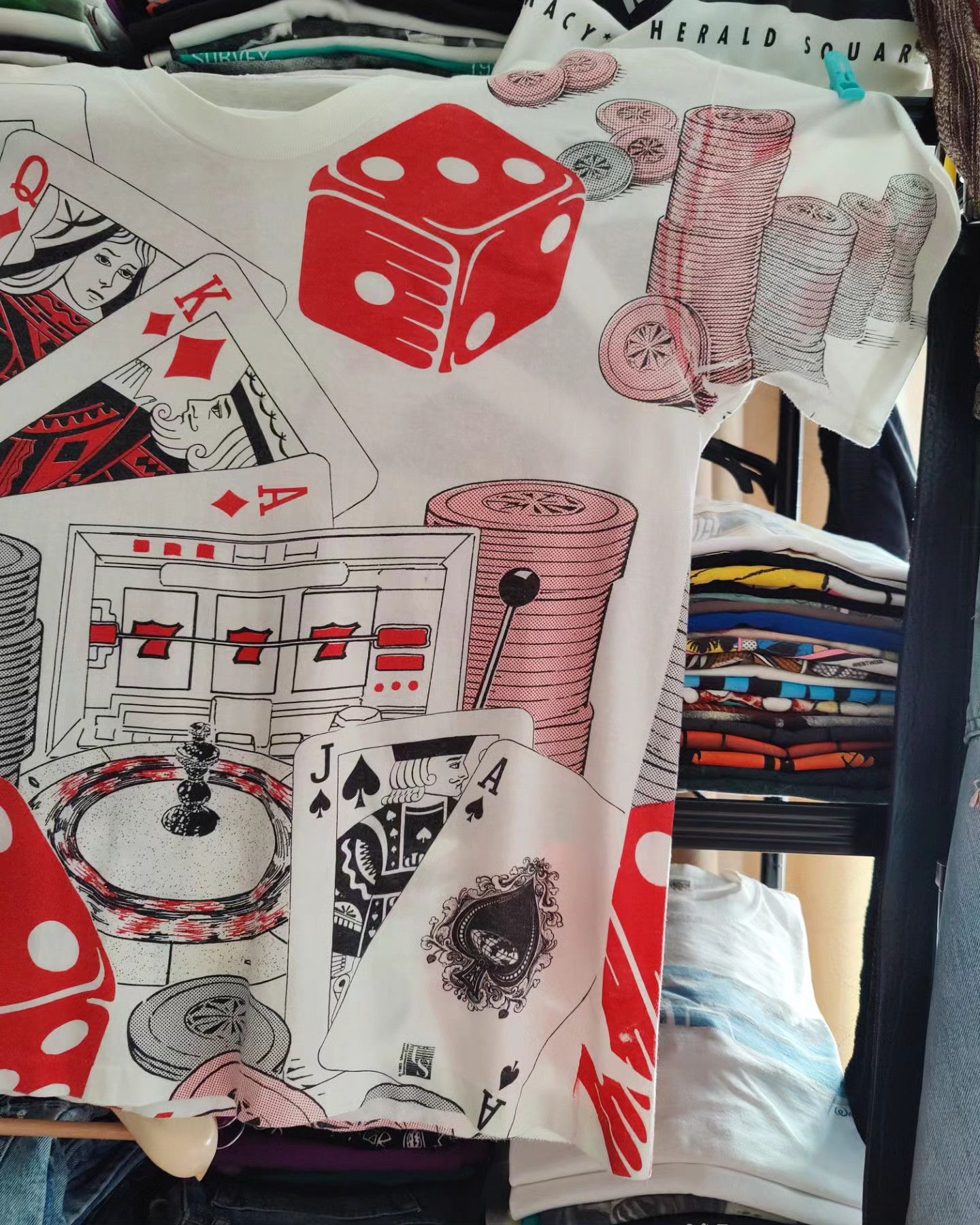 Vintage vintage 90s AOP ♠️♥️♦️♣️ Size US L / EU 52-54 / 3 - 4 Thumbnail