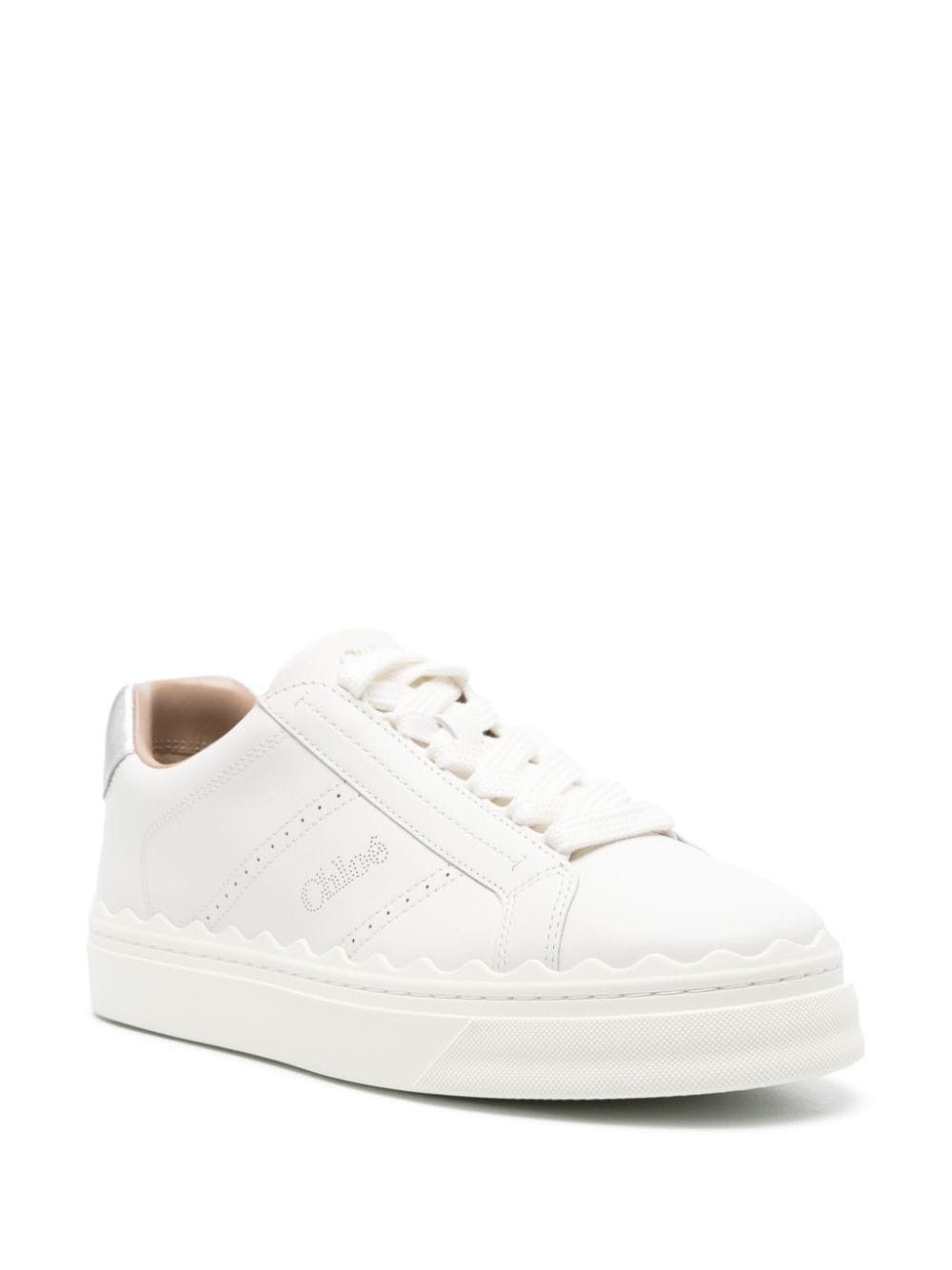 Chloe o1loc1c0325 CHC24 Lauren Sneakers in White/Silver Size US 9 / IT 39 - 2 Thumbnail
