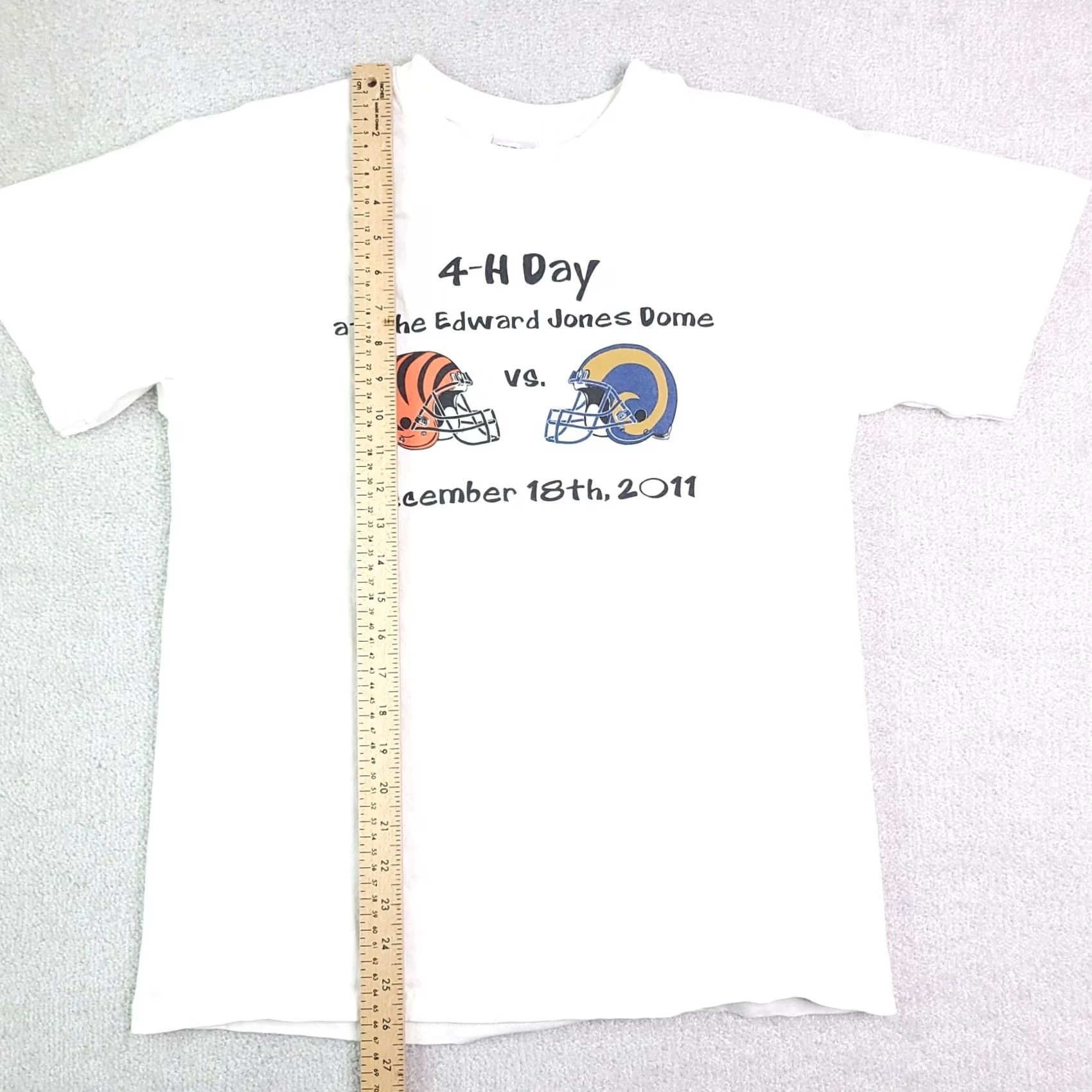 Gildan Gildan Heavy Cotton 4-H T Shirt Adult Medium White Rams NFL S/S Size US M / EU 48-50 / 2 - 6 Thumbnail