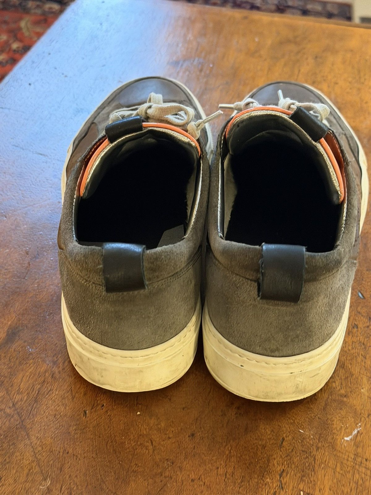 P448 P448 SoHo Brown/Grey/Orange Sneakers – Size 43 Size US 10 / EU 43 - 3 Thumbnail