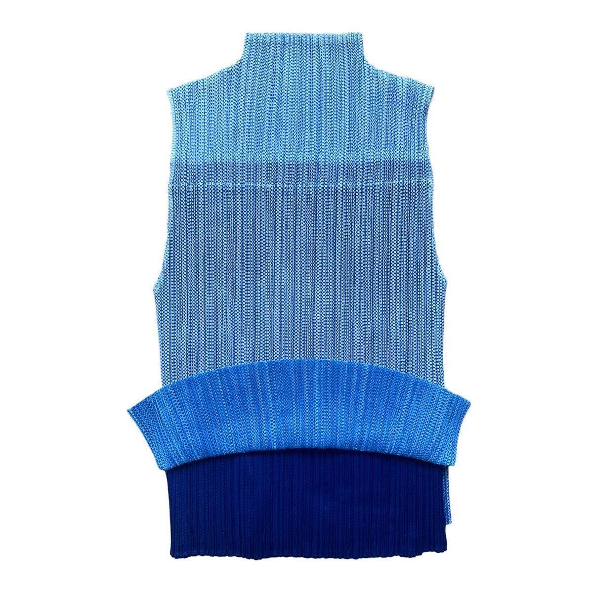 image of Pleats Please Issey Miyake Pleated Mesh Top in Blue, Women's