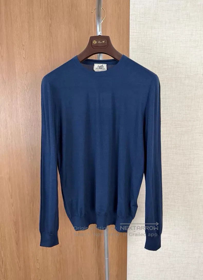 Hermes Hermes Lightweight knitted sweater Size US XL / EU 56 / 4 - 1 Thumbnail