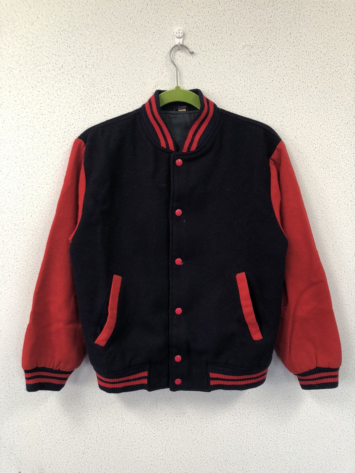 Japanese Brand Vintage Black Red Varsity Jacket Size US M / EU 48-50 / 2 - 1 Thumbnail