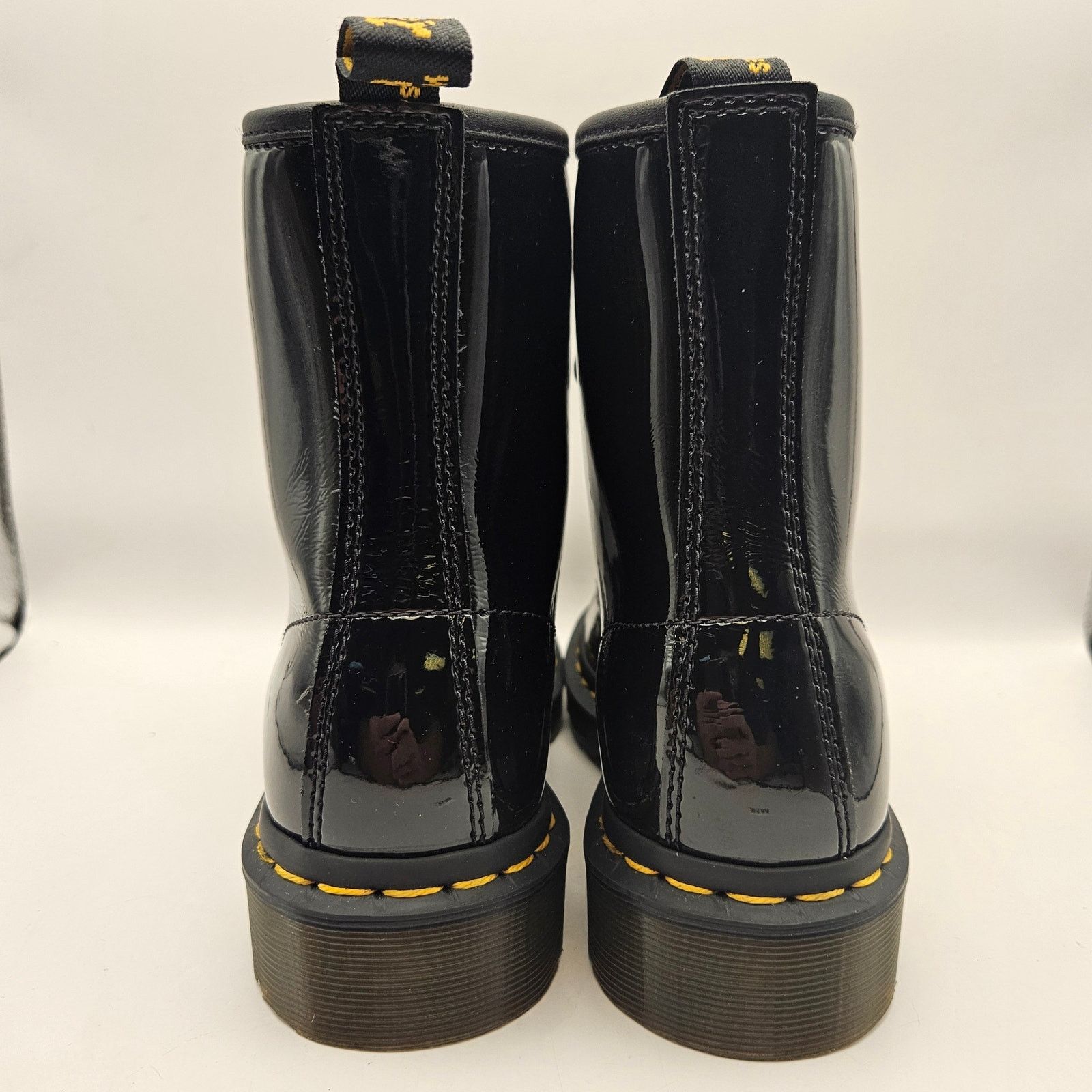 Dr. Martens DR MARTENS WOMEN'S 6 1460 W BLACK PATENT LEATHER COMBAT BOOT Size US 6 / IT 36 - 3 Thumbnail