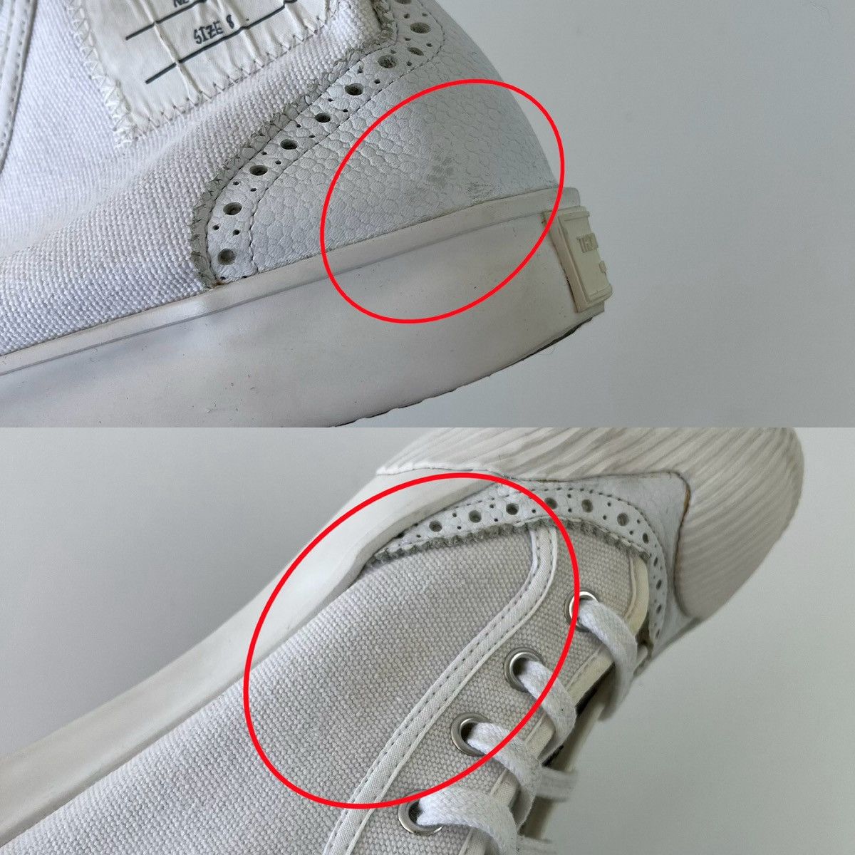 Thom Browne Thom Browne Hi-Top Canvas Broqued Trainer Sneakers White Size US 8 / EU 41 - 11 Thumbnail
