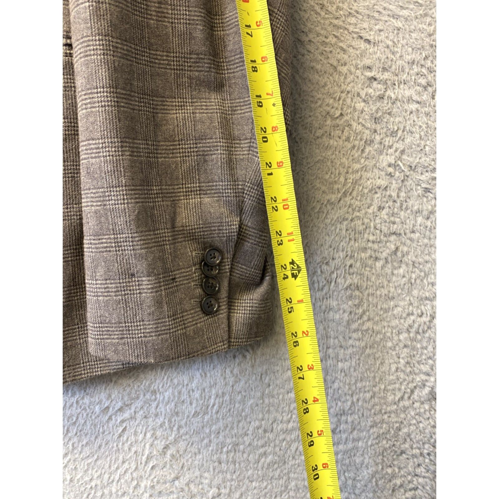 Banana Republic Banana Republic Blazer Jacket Glen Plaid Gents 50 R Brown Unstructured /149-21 Size 50R - 6 Thumbnail