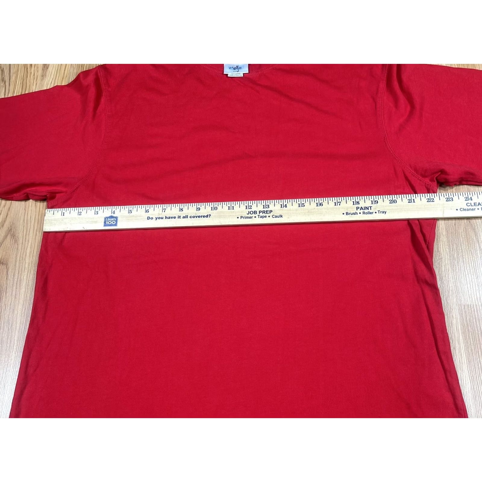 Vintage Mello Shirt Mens XL Red Blank Short Sleeve Crew Neck Cotton Size US XL / EU 56 / 4 - 5 Thumbnail
