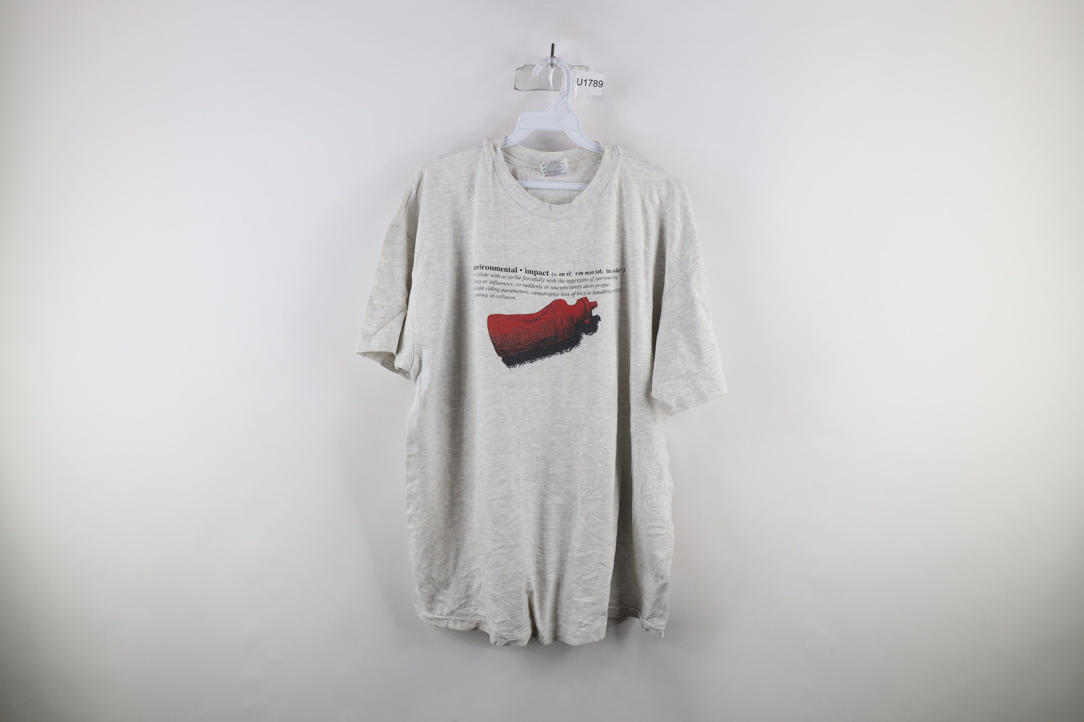 Vintage Vintage 90s Primal Wear Impact Skeleton Cycling T-Shirt USA Size US XL / EU 56 / 4 - 1 Thumbnail