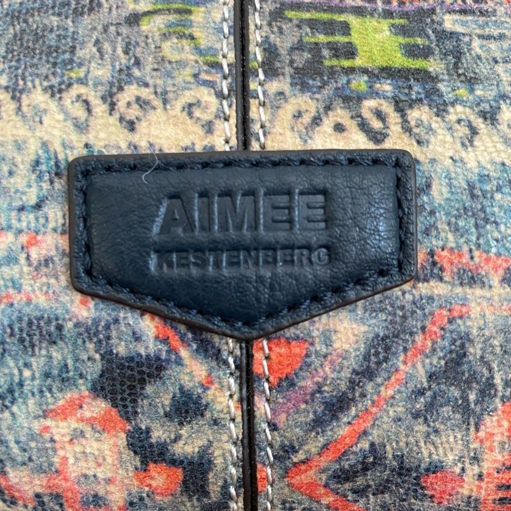 Other Aimee Kestenberg Coated Batik Pattern Faux Leather Dark Blue Size ONE SIZE - 3 Thumbnail