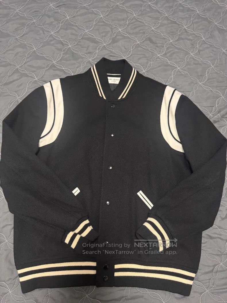 Saint Laurent Paris Saint Laurent Paris Black and White Baseball Jersey Size US L / EU 52-54 / 3 - 1 Thumbnail