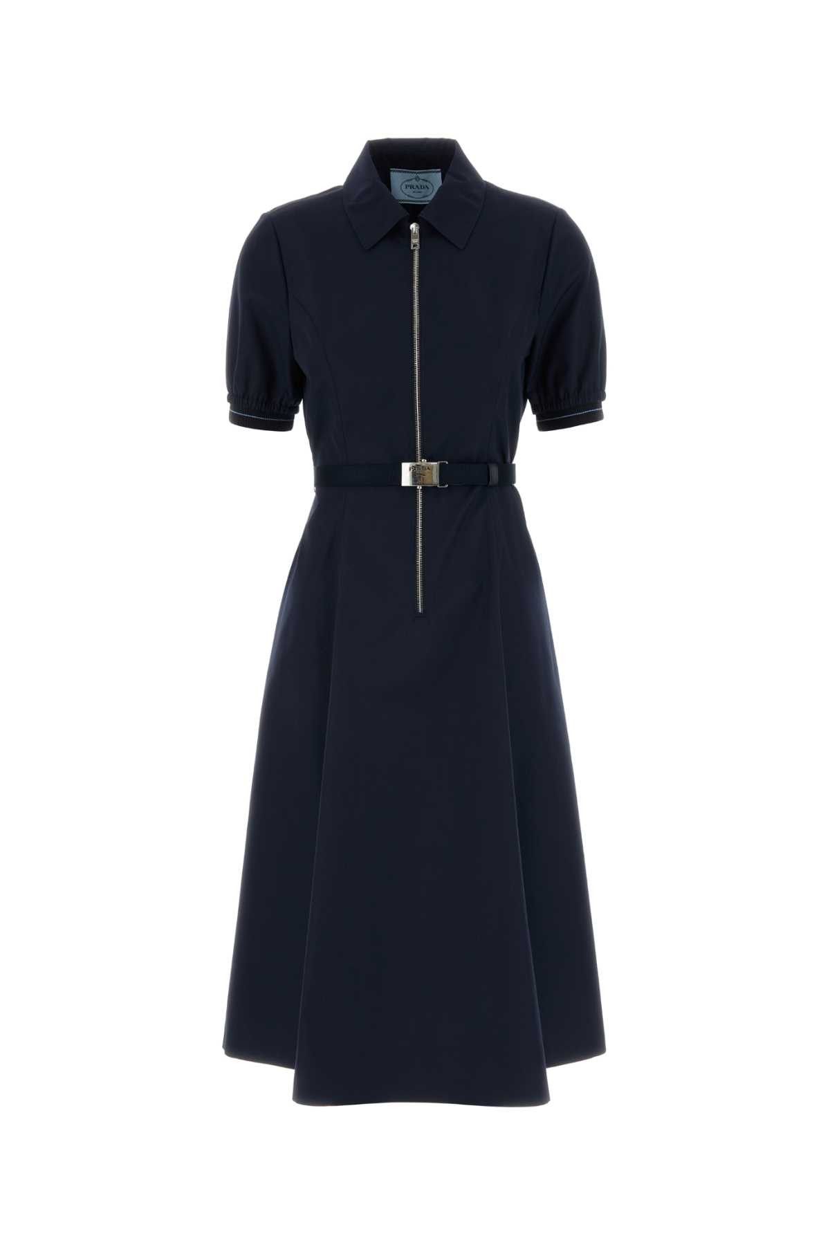 Prada Navy Blue Poplin Dress Size M / US 6-8 / IT 42-44 - 1 Thumbnail