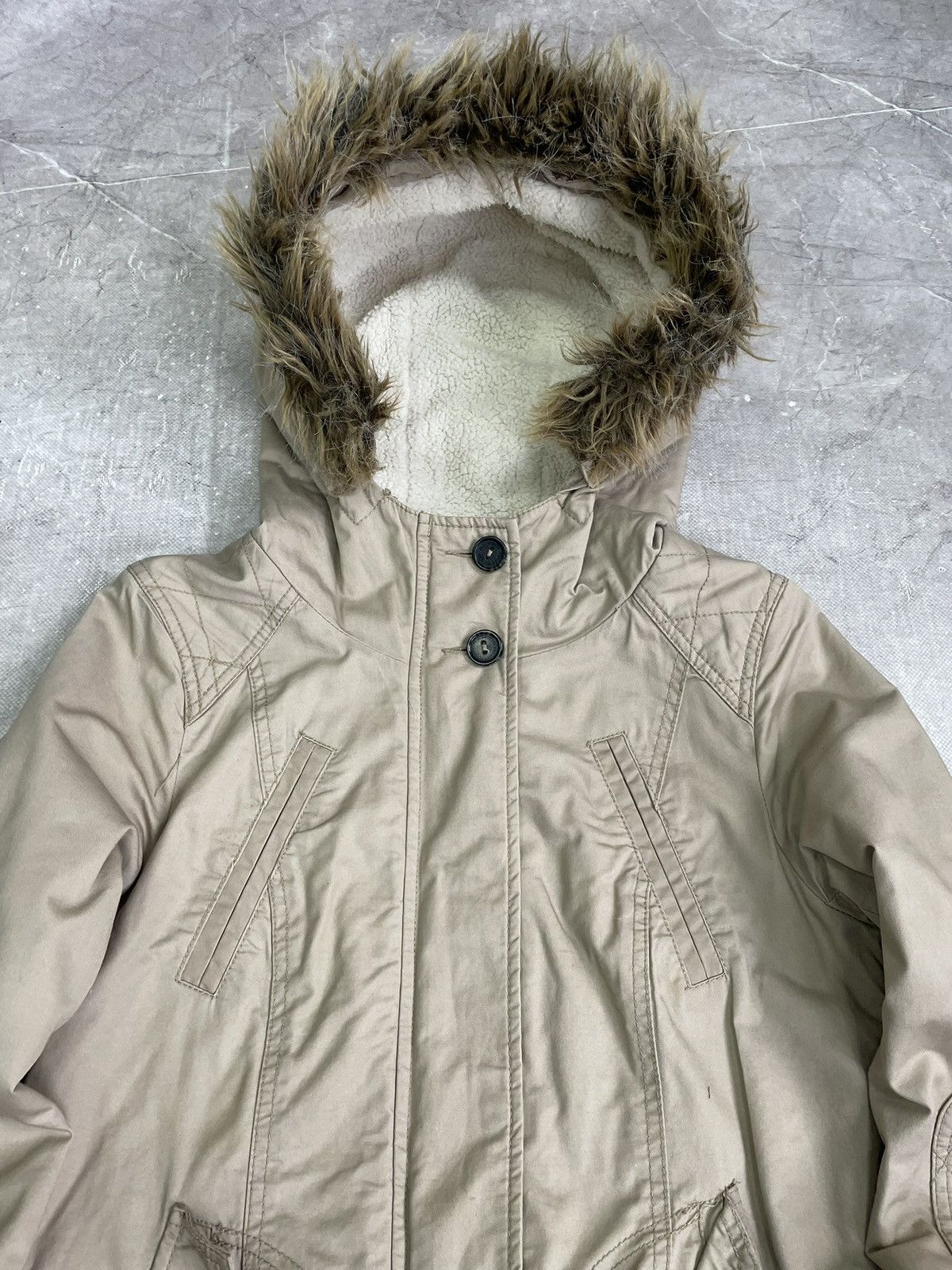 If Six Was Nine If six was nine hype gothic canvas hype jacket fur hood y2k Size US S / EU 44-46 / 1 - 6 Thumbnail