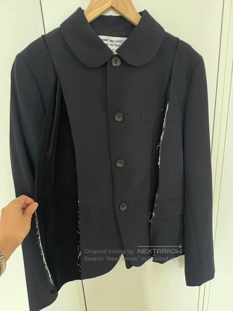 Comme des Garcons Comme Des Garcons Ripped Blazer Velvet Patchwork Size XS / US 0-2 / IT 36-38 - 1 Thumbnail
