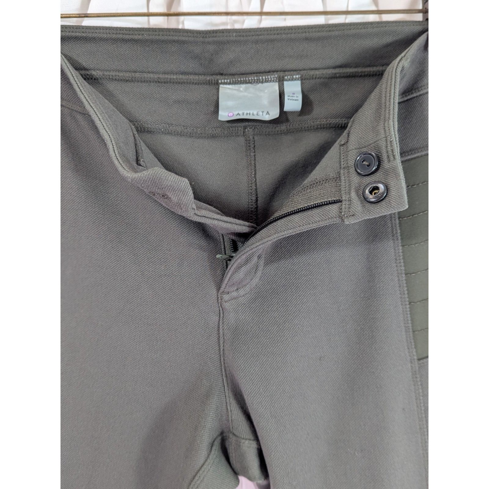 Athleta Athleta Trailsetter Motto Motion Pants Olive Green Biker 8 Size 31" - 5 Thumbnail