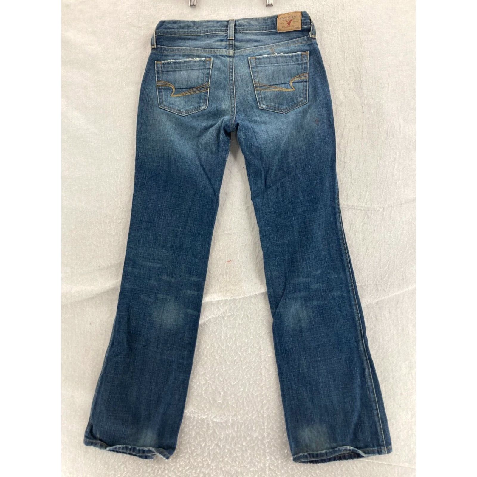 American Eagle Outfitters American Eagle Women’s Jeans Size 2 Blue Light Wash Bootcut Low Rise Hipster Cotton Denim Size 26" / US 2 / IT 38 - 7 Thumbnail