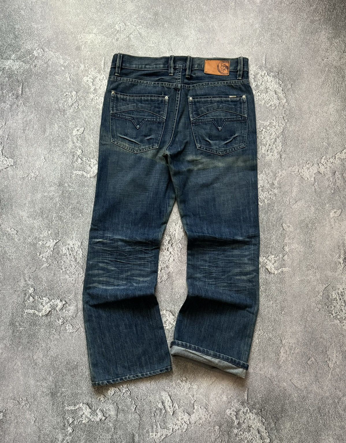 Diesel × Diesel Black Gold Diesel 34 flared denim pant trouser Jean chino distressed Size US 34 / EU 50 - 1 Thumbnail