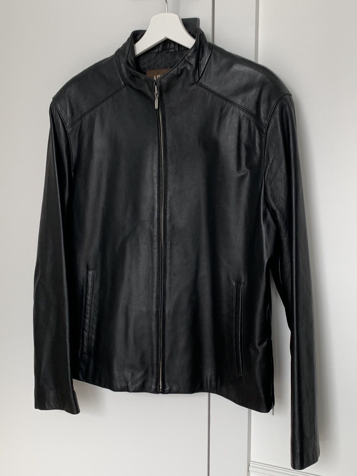 Leather Black leather Jacket casual classic style Size US M / EU 48-50 / 2 - 1 Thumbnail