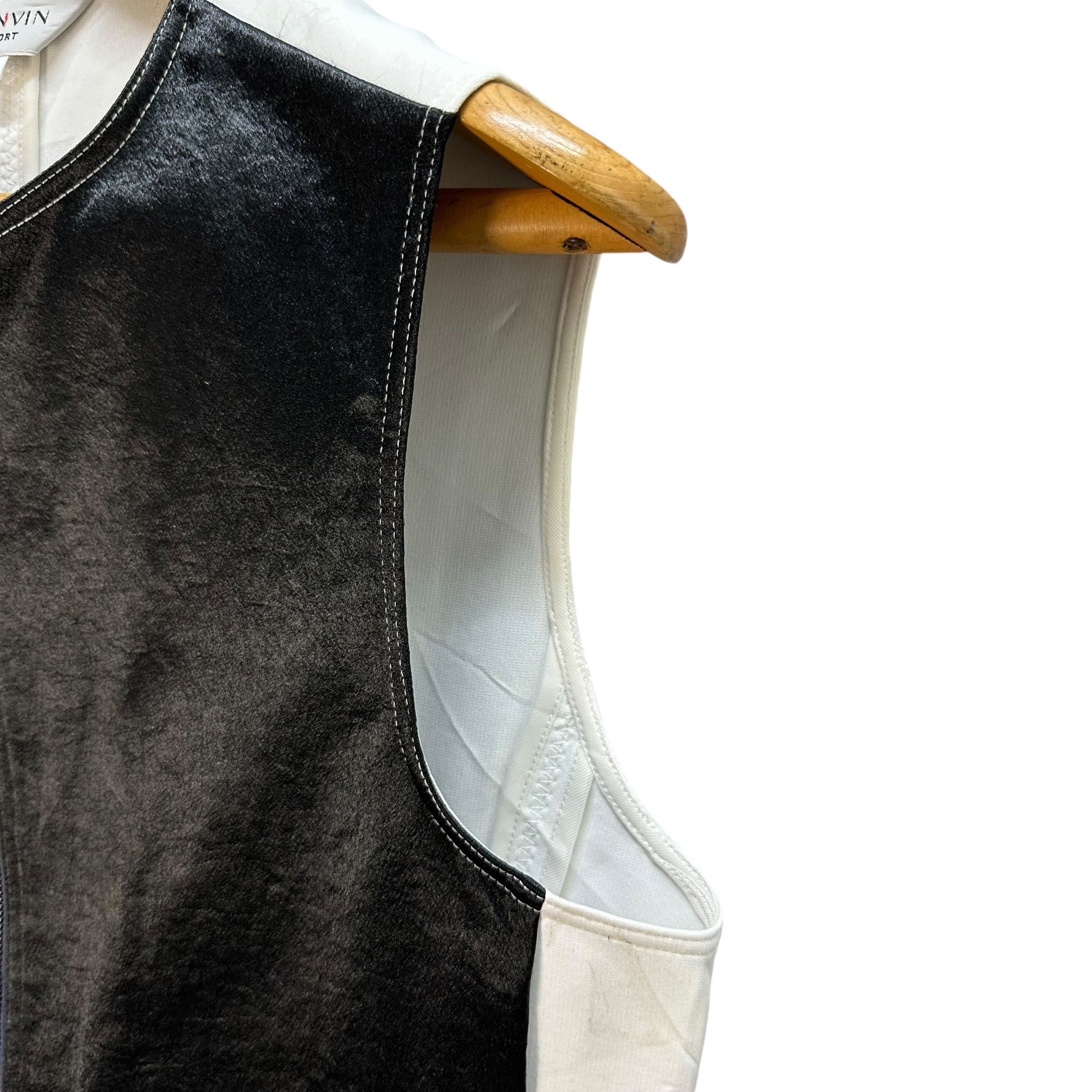 LANVIN SPORT Black White Polyester Vest #A69-1661