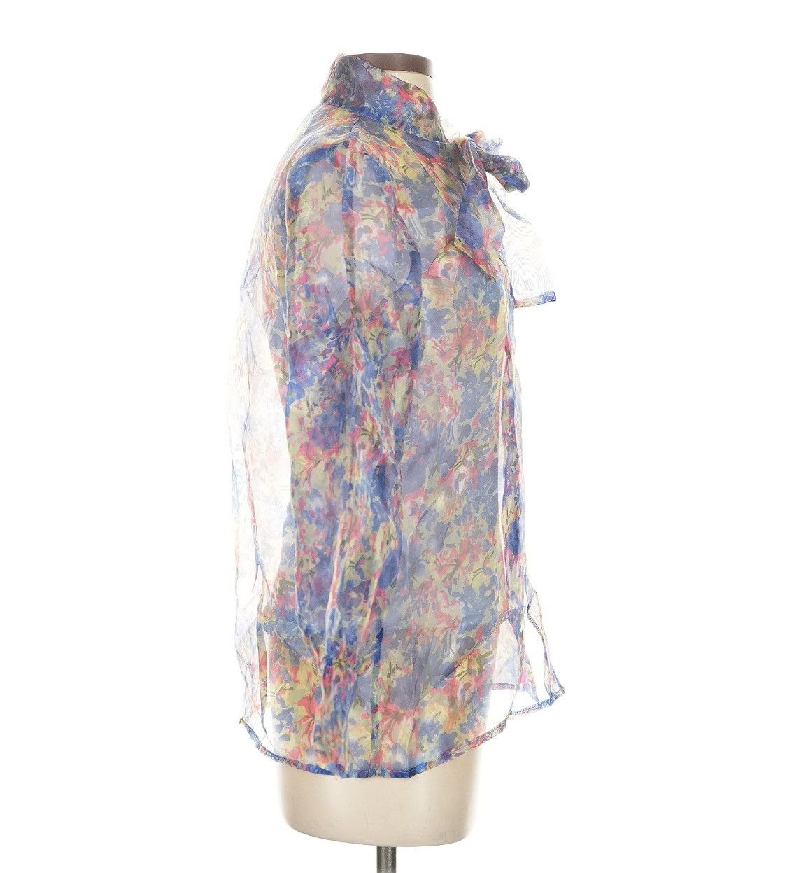 Other Quzu Floral Bow Sheer Blouse Size M / US 6-8 / IT 42-44 - 2 Thumbnail