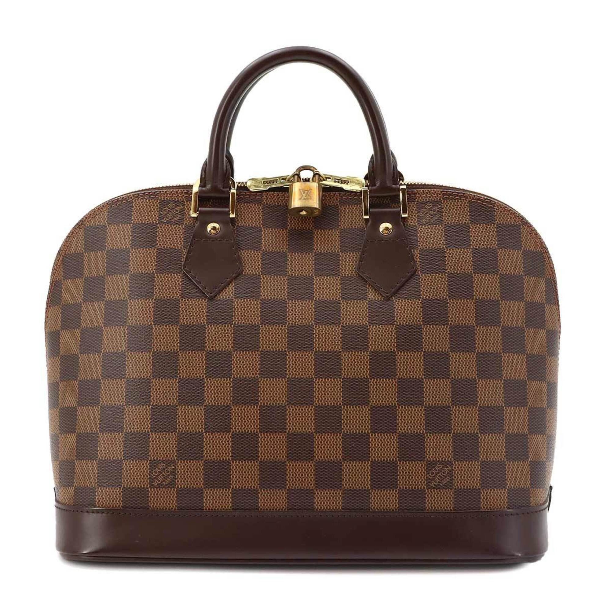 Louis Vuitton Louis Vuitton Damier Alma PM Handbag, Ebene, N51131, Brown with Gold Hardware. Size ONE SIZE - 1 Thumbnail