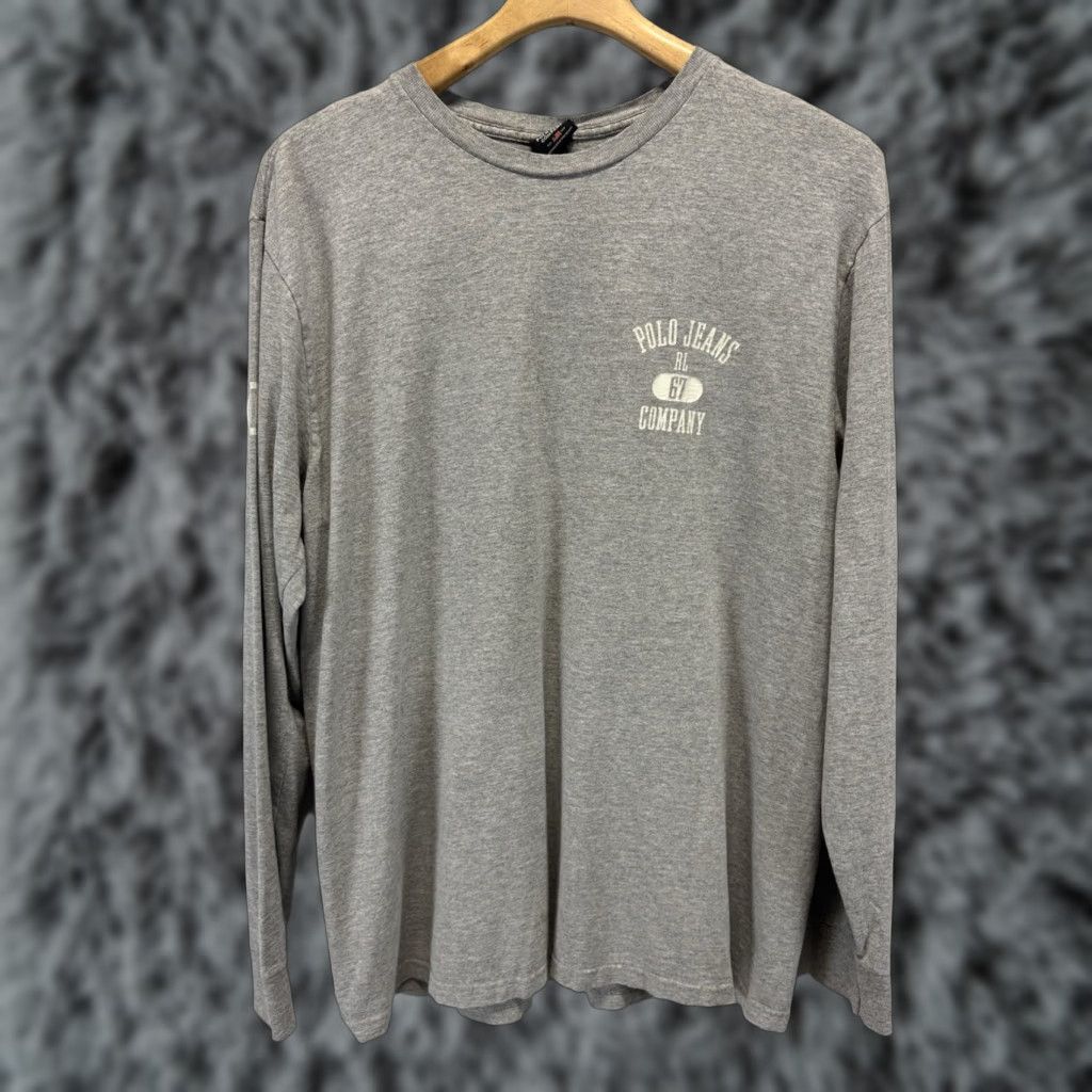 Ralph Lauren VINTAGE Ralph Lauren Graphic Long Sleeve T-Shirt Adult Medium Gray Men’s Size US M / EU 48-50 / 2 - 1 Thumbnail