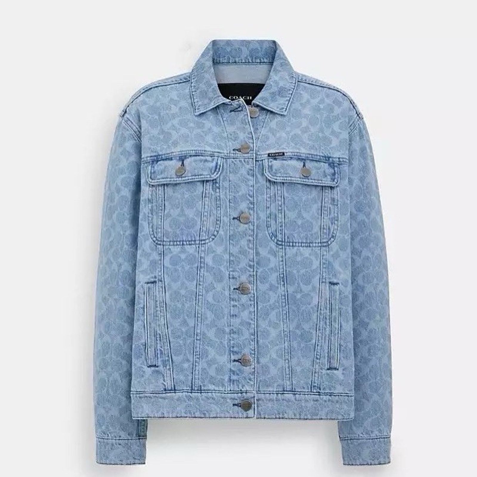 Coach NWT COACH Signature Denim Jacket Woman's CL264 Small Size S / US 4 / IT 40 - 2 Thumbnail