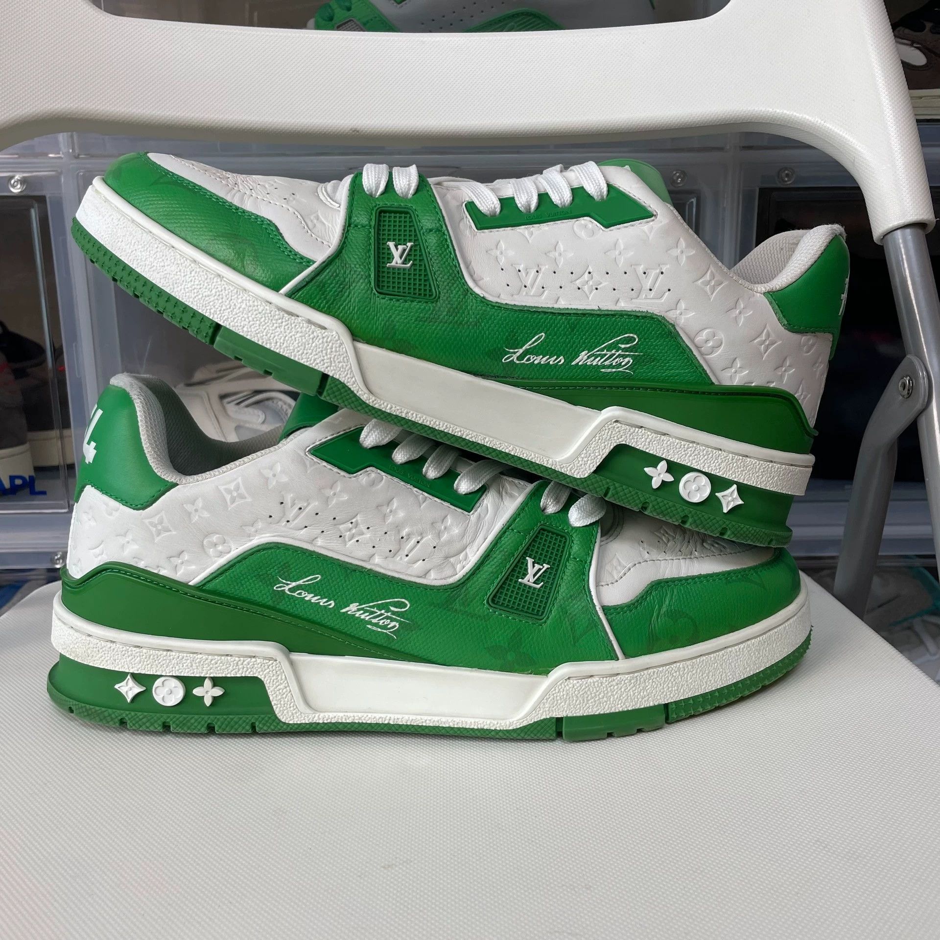 Louis Vuitton LOUS VUTTON Trainer 41.5 Pre-owned Clear Tread O.B. Size US 8.5 / EU 41-42 - 7 Thumbnail