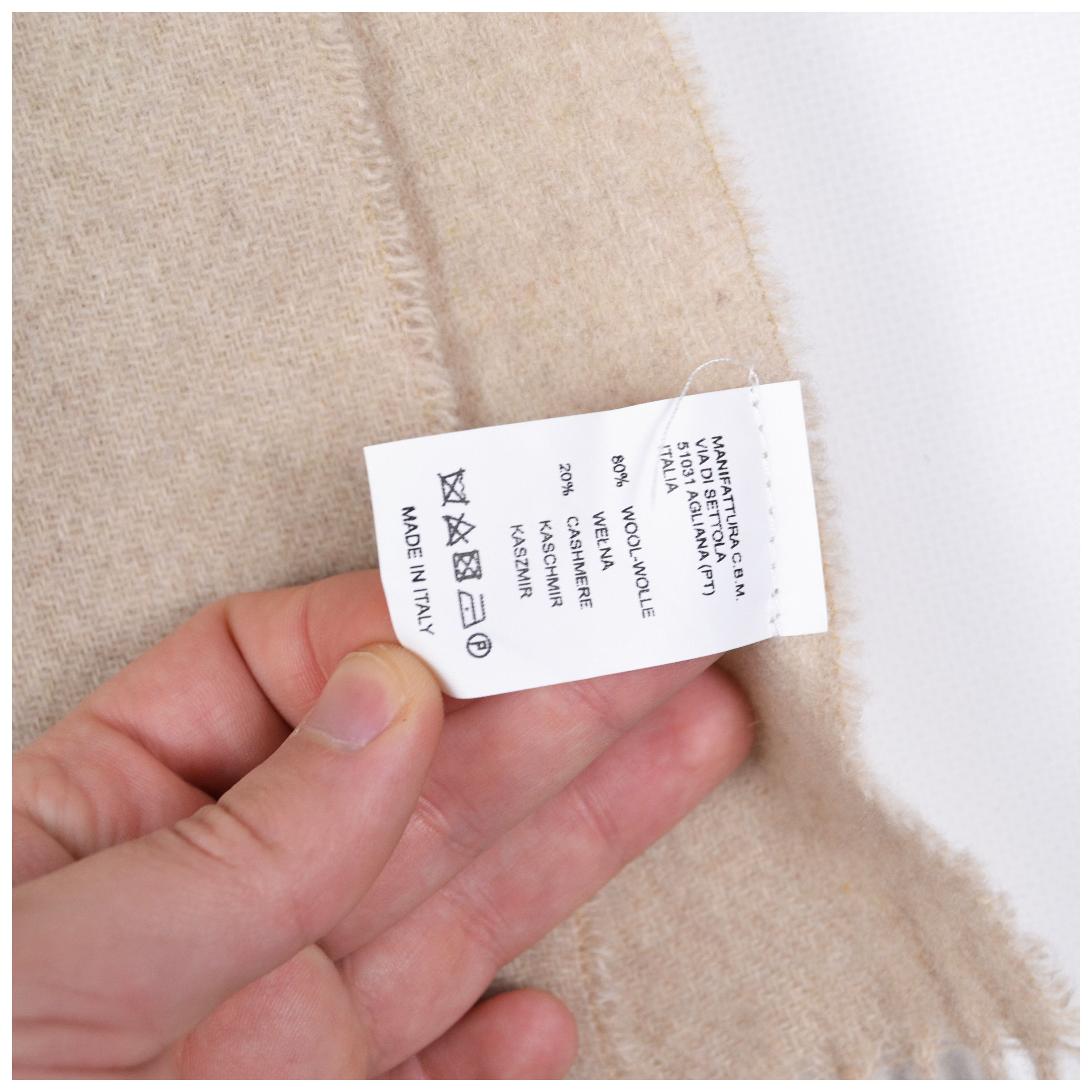 Other Cristina Chiti Beige Wool/Cashmere Scarf Light Beige Size ONE SIZE - 4 Thumbnail