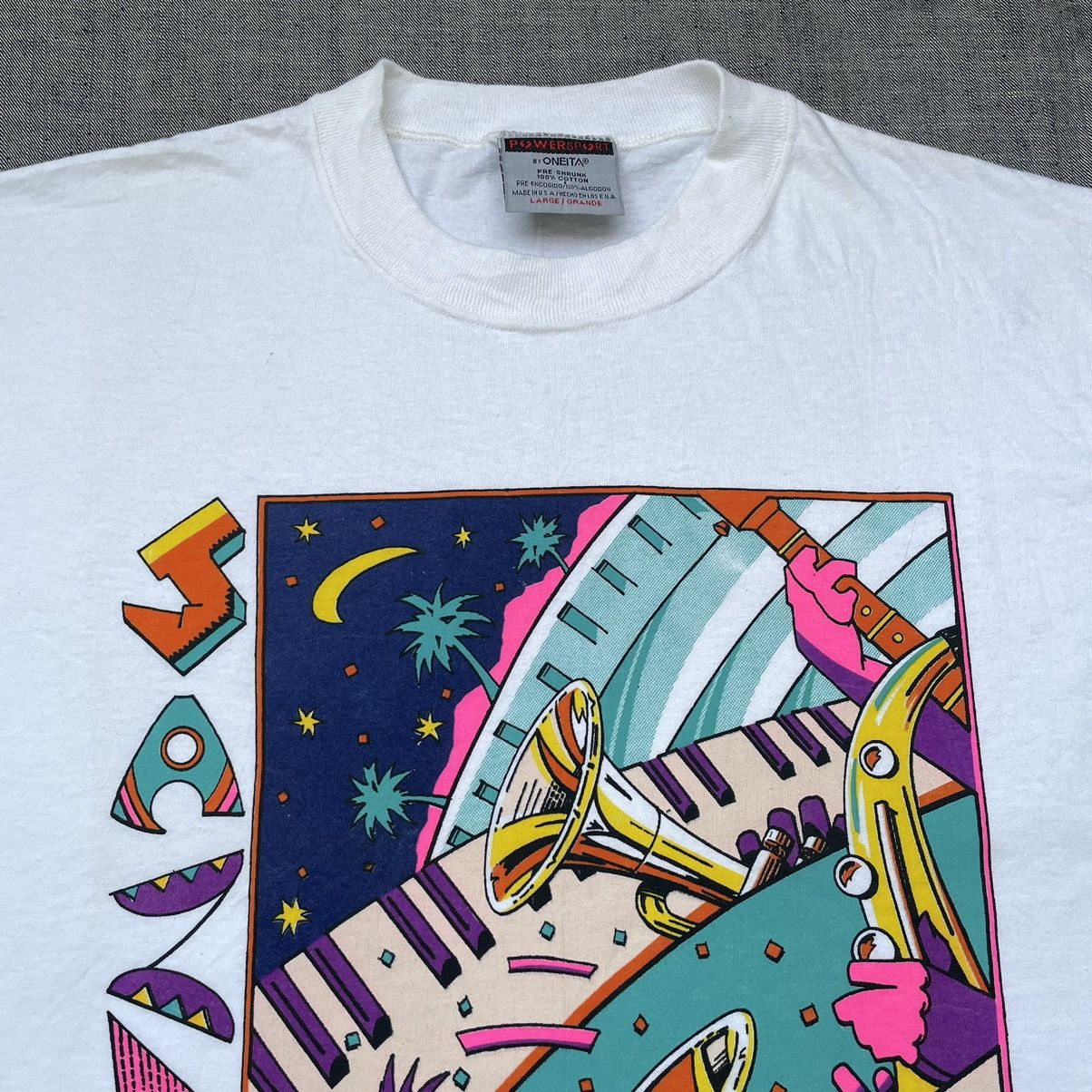 Vintage Vintage Jazz At The Bowl Art T-Shirt Size US L / EU 52-54 / 3 - 2 Thumbnail