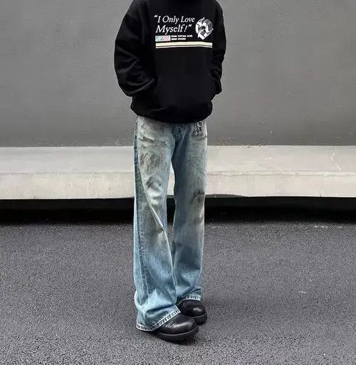 Japanese Brand × Jean Street vintage washed grunge bootcut jeans Size US 32 / EU 48 - 2 Thumbnail