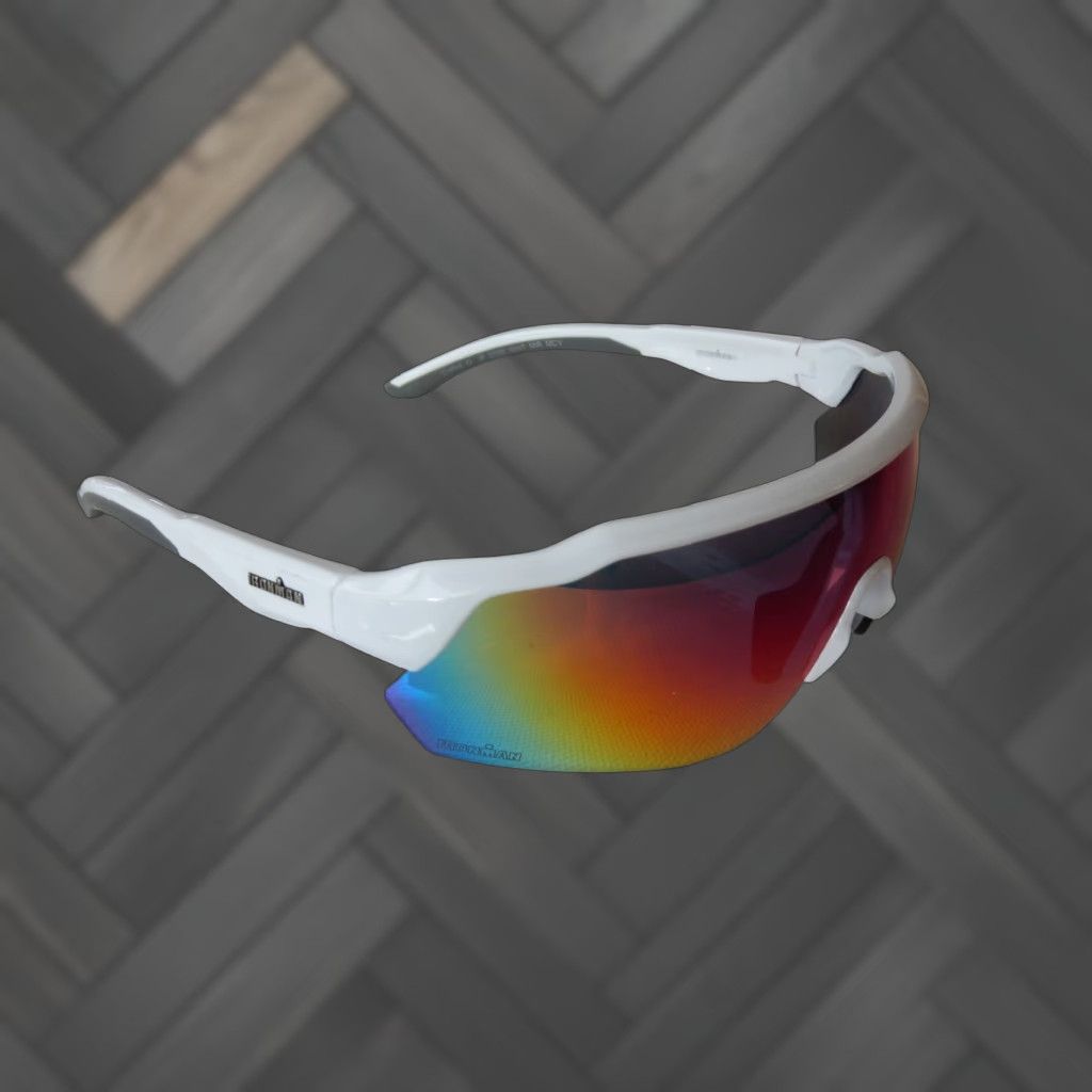 Vintage IRONMAN Sunglasses Men Sunglasses Black IRONMAN IF 2006 WHT MIR MCV Size ONE SIZE - 1 Thumbnail