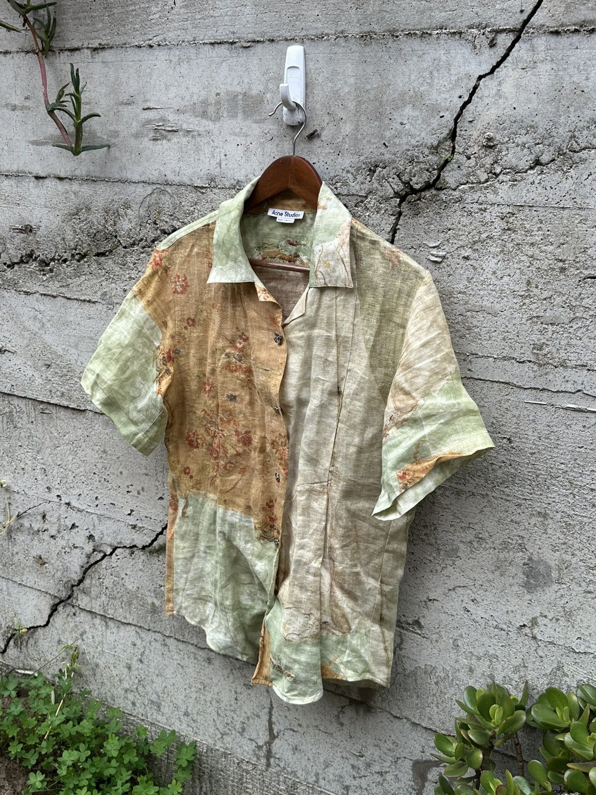 Acne Studios RARE GRAIL Acne Studios mosaic tapestry textile shirt Size US M / EU 48-50 / 2 - 1 Thumbnail