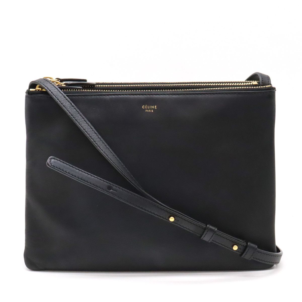 Celine Celine Celine Trio Large Lambskin Shoulder Bag 171453 Leather Crossbody Bag 171453 in Very Good Condition Size ONE SIZE - 1 Thumbnail