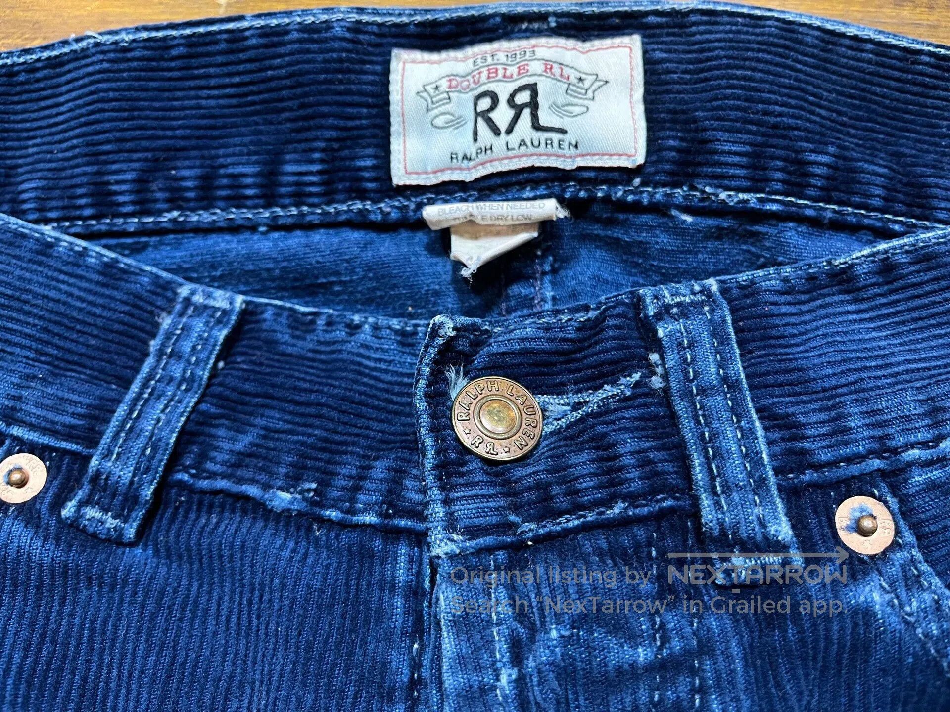 RRL Ralph Lauren RRL Blue Dyed Corduroy Pants. Size US 28 / EU 44 - 4 Thumbnail
