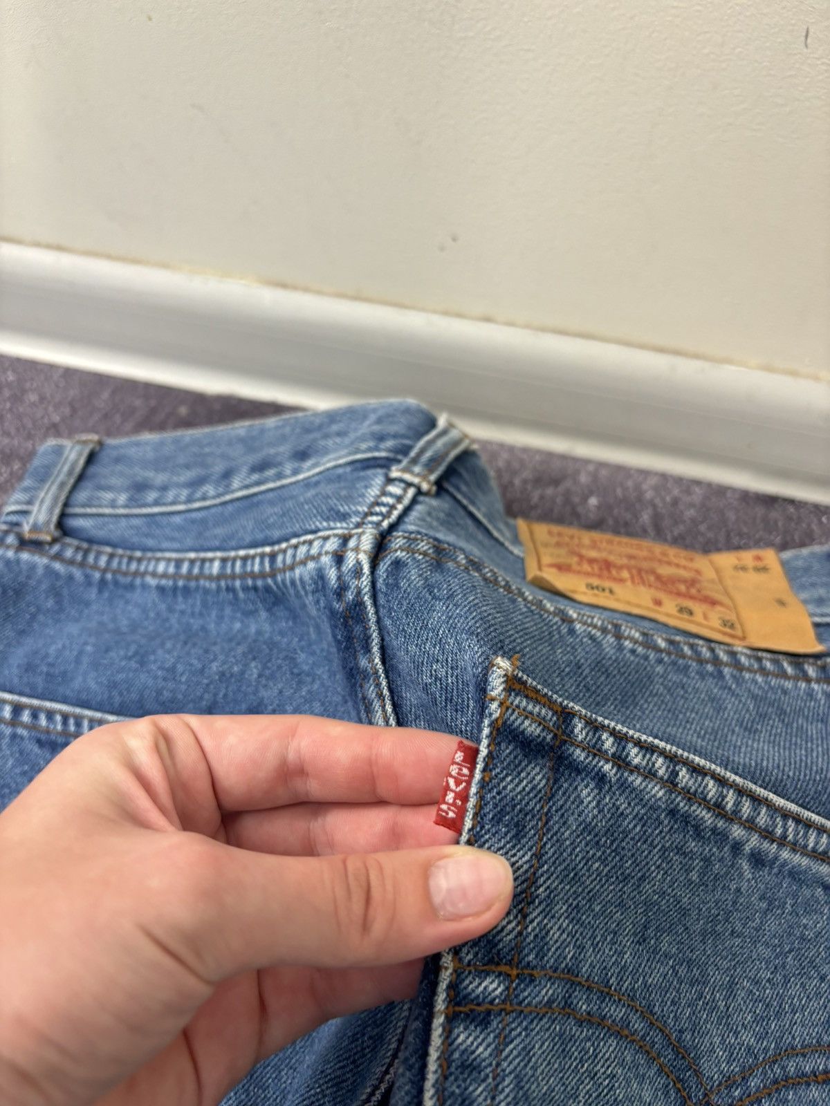 Levi's Vintage 90s Levi’s 501 Made In Usa Blue Hype Denim Jeans Size US 29 - 6 Thumbnail