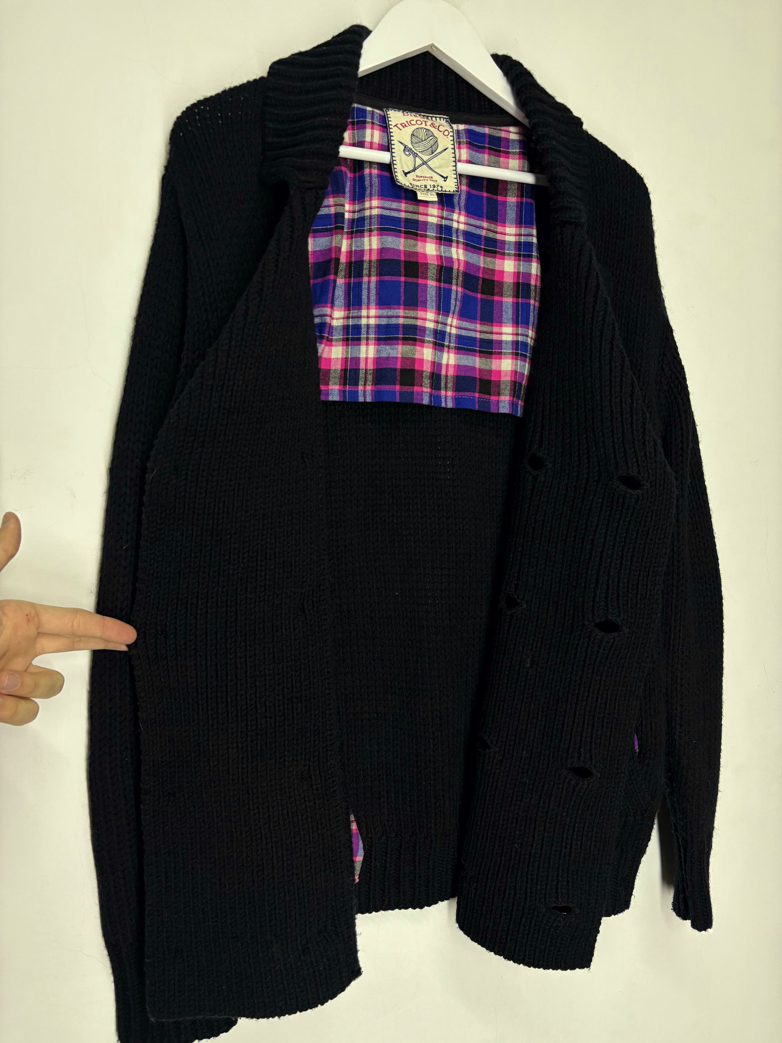 Diesel Vintage Diesel Avant Garde Heavy Knit Black Sweater Size US XL / EU 56 / 4 - 3 Thumbnail
