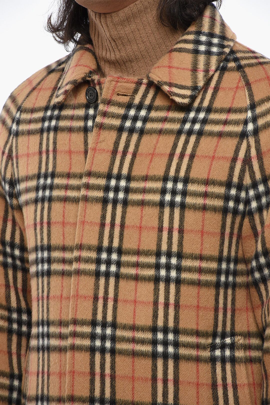 Burberry og1mm1125 Checked Wool Blend Coat in Multicolor Size US M / EU 48-50 / 2 - 3 Thumbnail