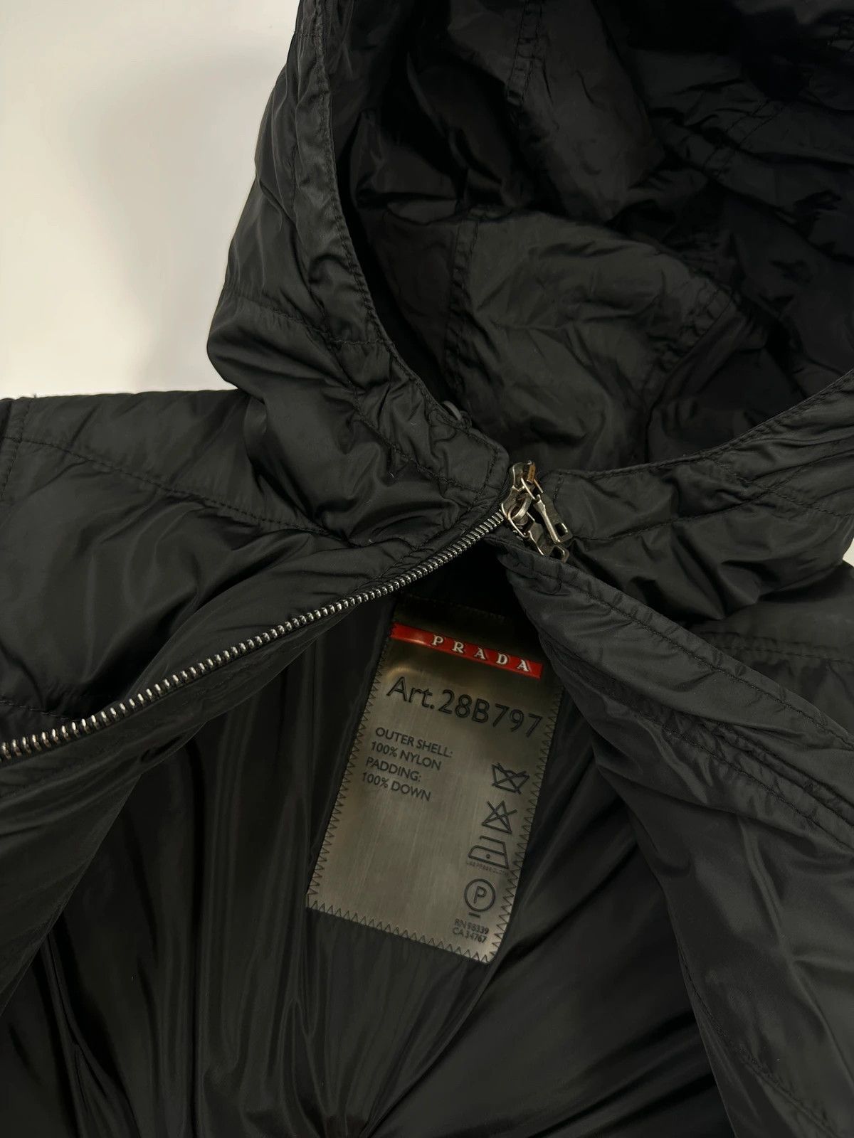 Prada Prada Sport FW08 Black Nylon Down Hooded Puffer Jacket Size S / US 4 / IT 40 - 10 Thumbnail