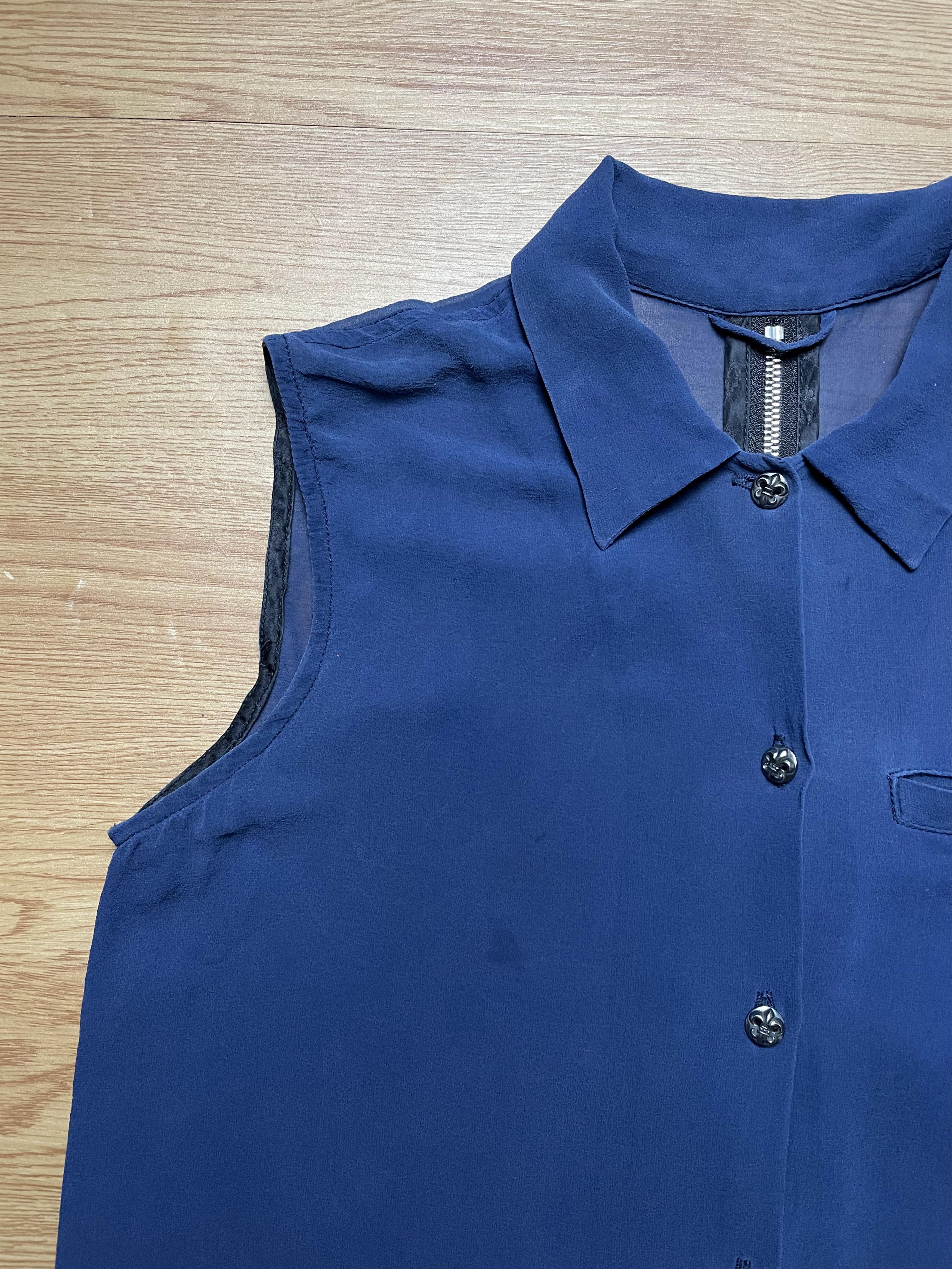 Chrome Hearts Chrome Hearts - Silk Sleeveless Top (See Through) Size S / US 4 / IT 40 - 4 Thumbnail