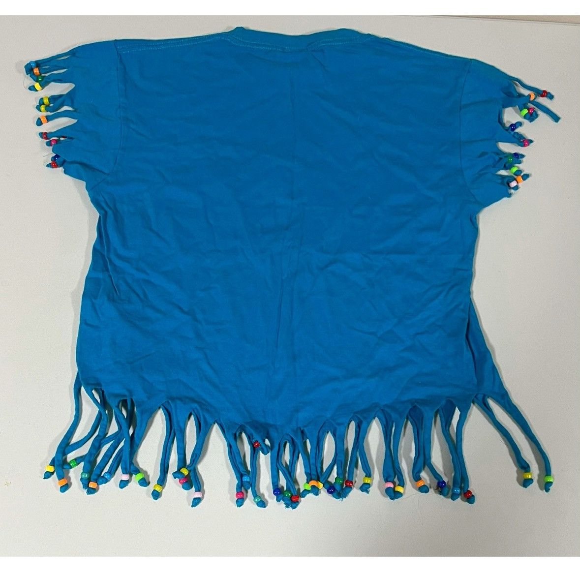 Vintage Blue ‘Labadee, Haiti’ Graphic Beaded Shirt Top Tee Size S 💙✨ Size S / US 4 / IT 40 - 3 Thumbnail