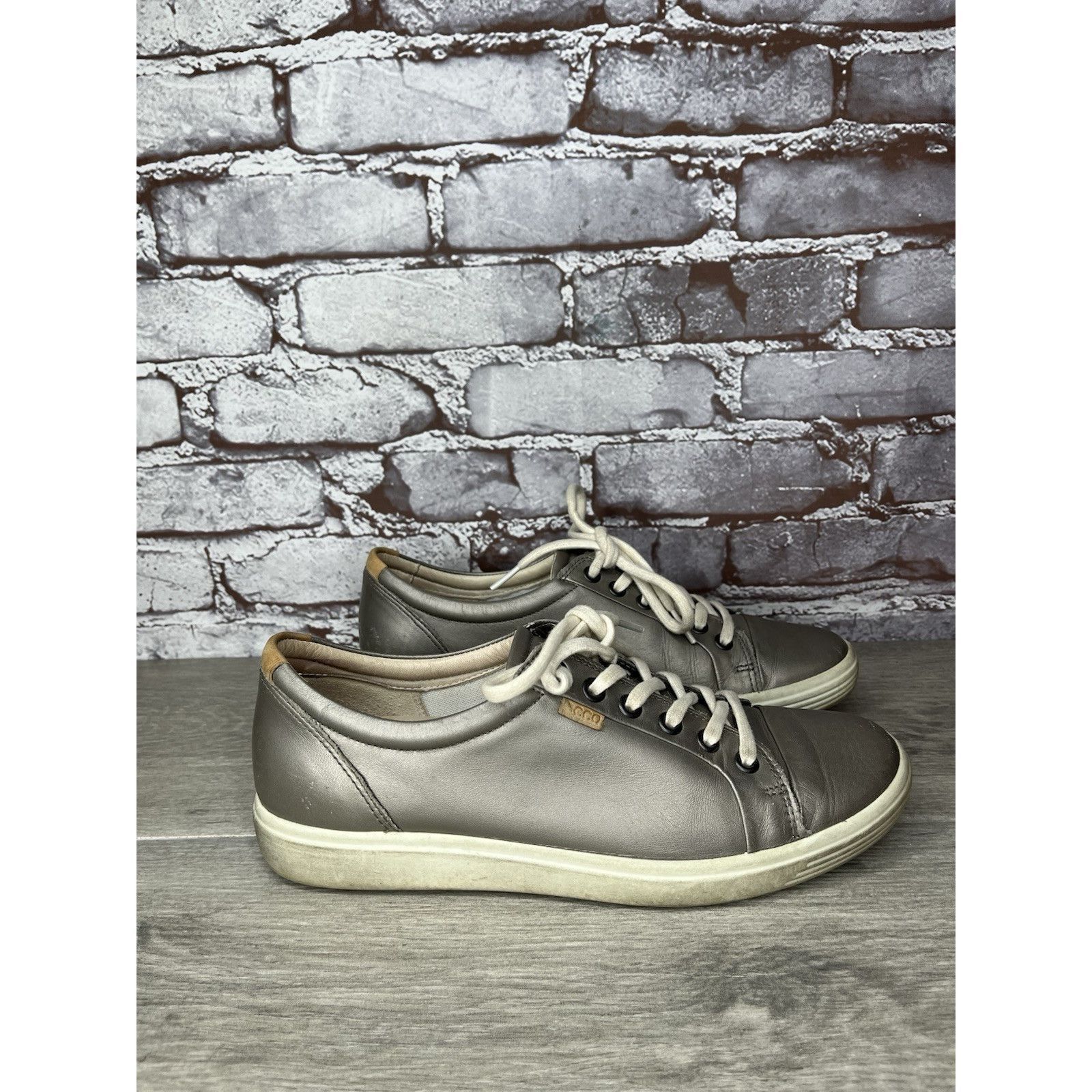 Ecco ECCO Soft 7 Stone Metallic Silver Leather Casual Sneakers Wo Size US 9 / IT 39 - 17 Thumbnail
