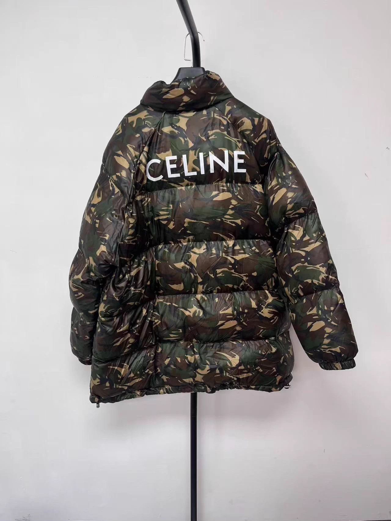 Celine CELINE Camo Zip Stand Collar Nylon Parka Coat Size US M / EU 48-50 / 2 - 2 Thumbnail
