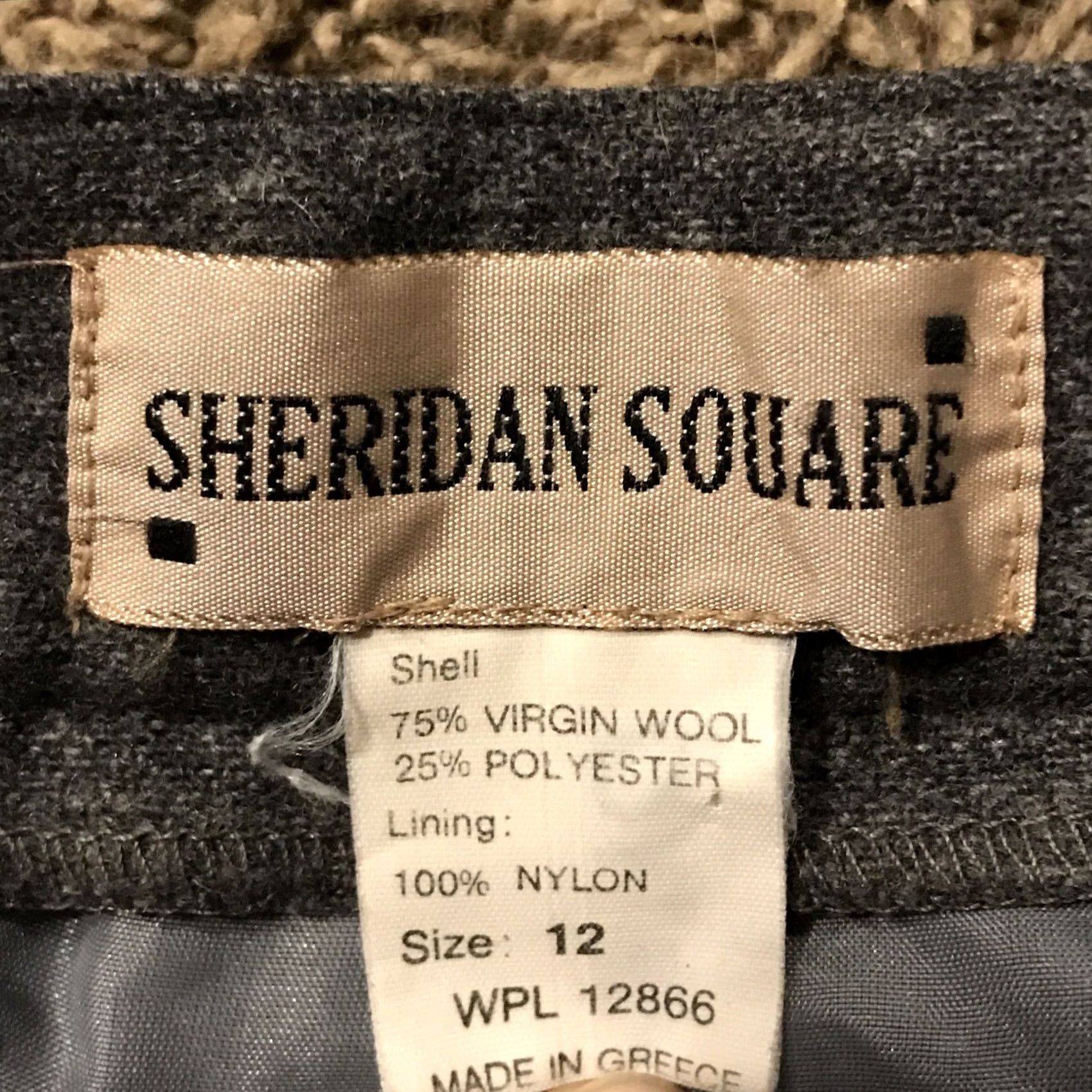 Vintage VINTAGE Sheridan Square Womens Gray Pants Wool Blend Greece 12 1980s Mens? Size 34" / US 12 / IT 48 - 2 Thumbnail