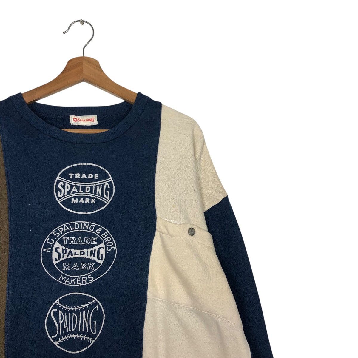 Other 📌Vintage Sweatshirt Spalding Big Logo Over Issey Miyake Size US M / EU 48-50 / 2 - 7 Thumbnail