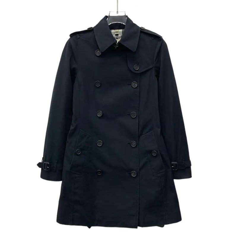Burberry Burberry Women's Black Cotton Trench Coat Size XS / US 0-2 / IT 36-38 - 1 Thumbnail