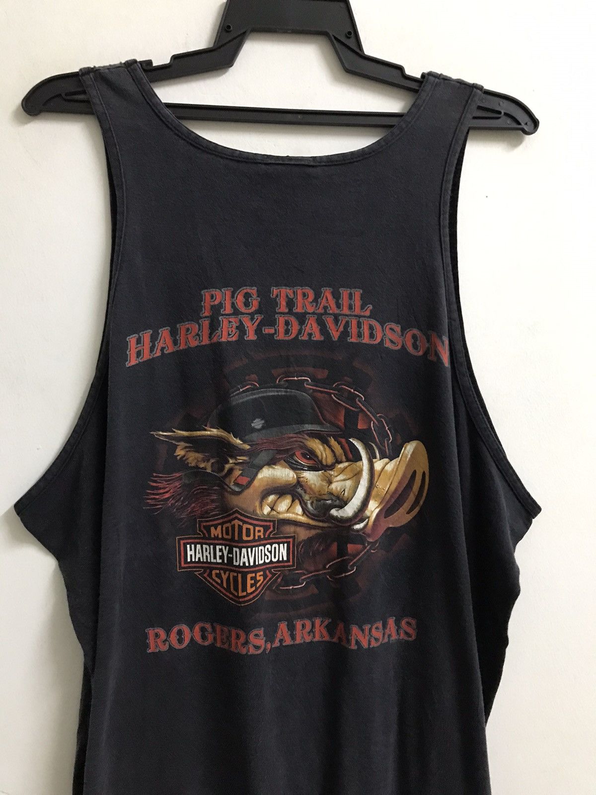 Harley Davidson Vintage Harley Davidson Pig Trail Tank Top Shirt Size US XL / EU 56 / 4 - 3 Thumbnail