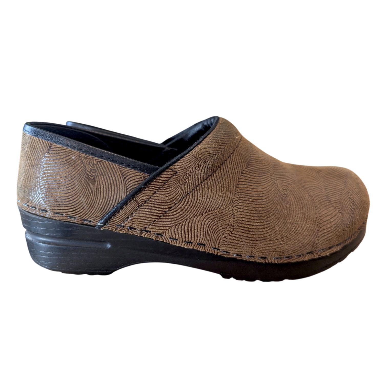 Other Sanita Brown Textured Wave Danish Clogs Size 39 Size US 8 / IT 38 - 6 Thumbnail