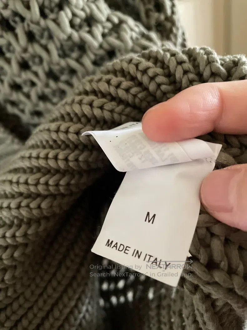 Brunello Cucinelli Brunello Cucinelli Military Green Cotton Knit Cardigan Size M / US 6-8 / IT 42-44 - 4 Thumbnail