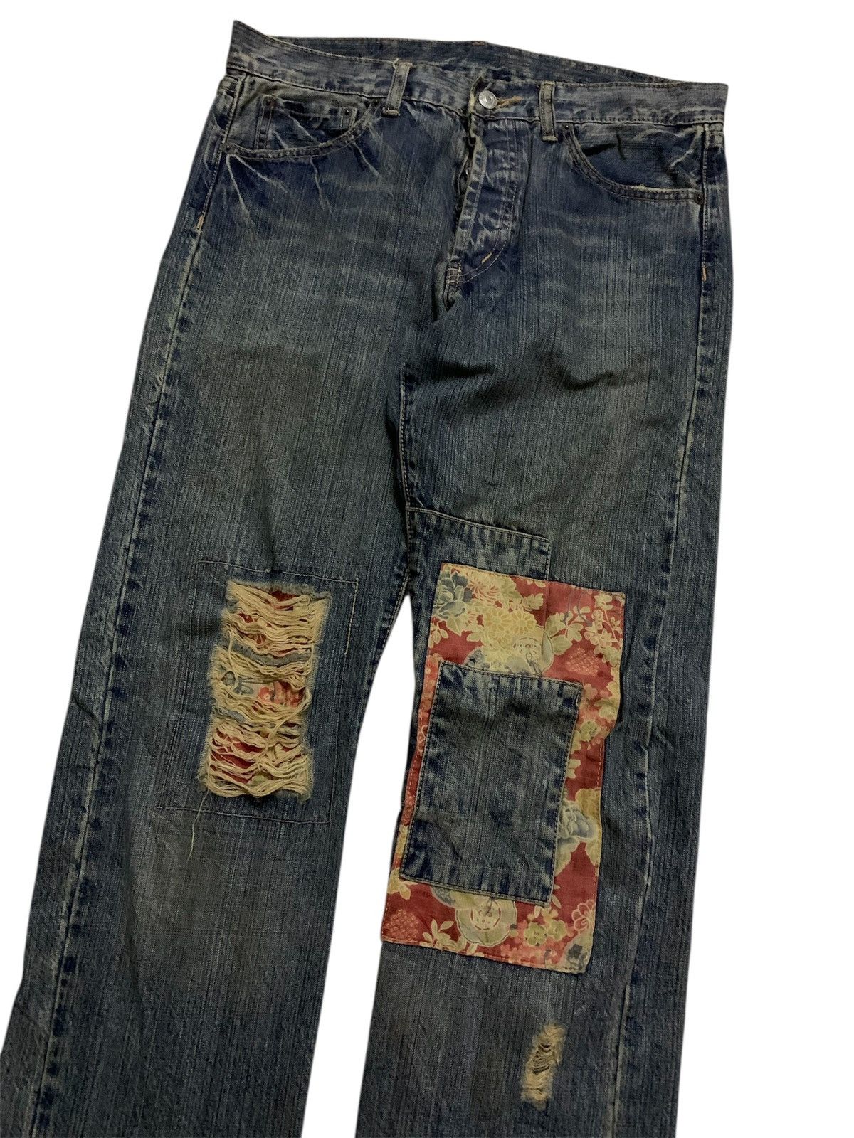 Other 💥Takeo Kikuchi Kurt Cobain Style Patchwork Denim Size US 32 / EU 48 - 2 Thumbnail